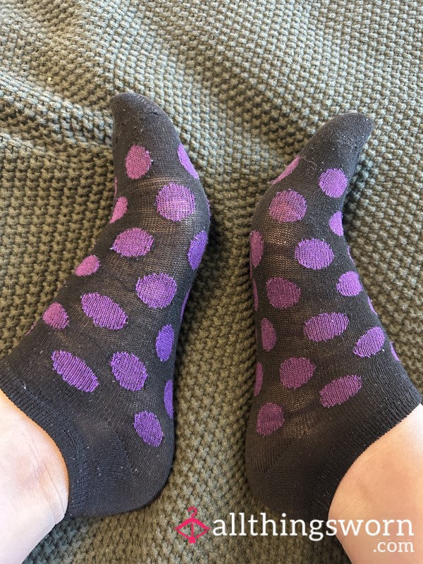 Purple Polka Dot Socks