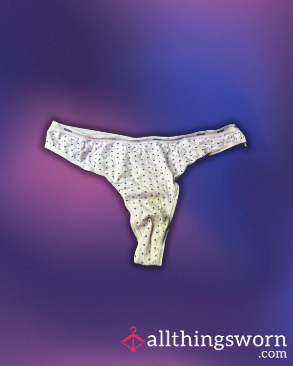 Purple Polka Dot Thong