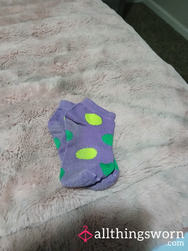 Purple Polka Dots Socks