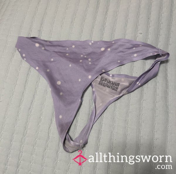Purple Polkadotted Thong