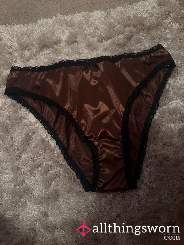 Brown/goldern Satin Knickers