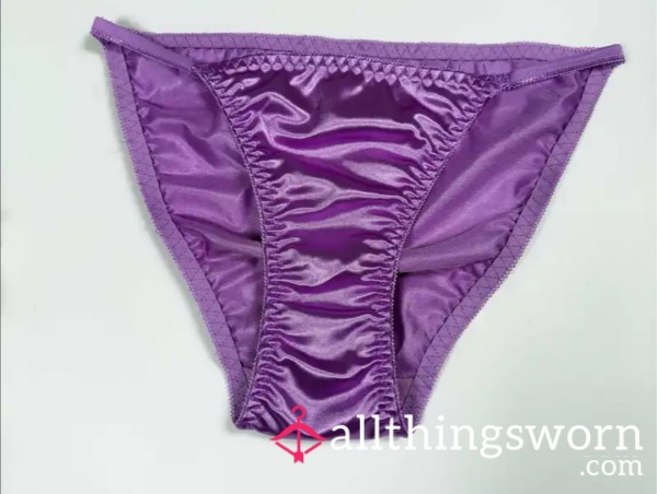 Purple Satin Panty L