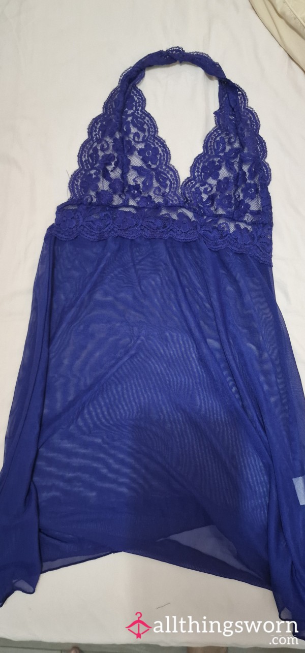 Purple See-through Teddy Slip