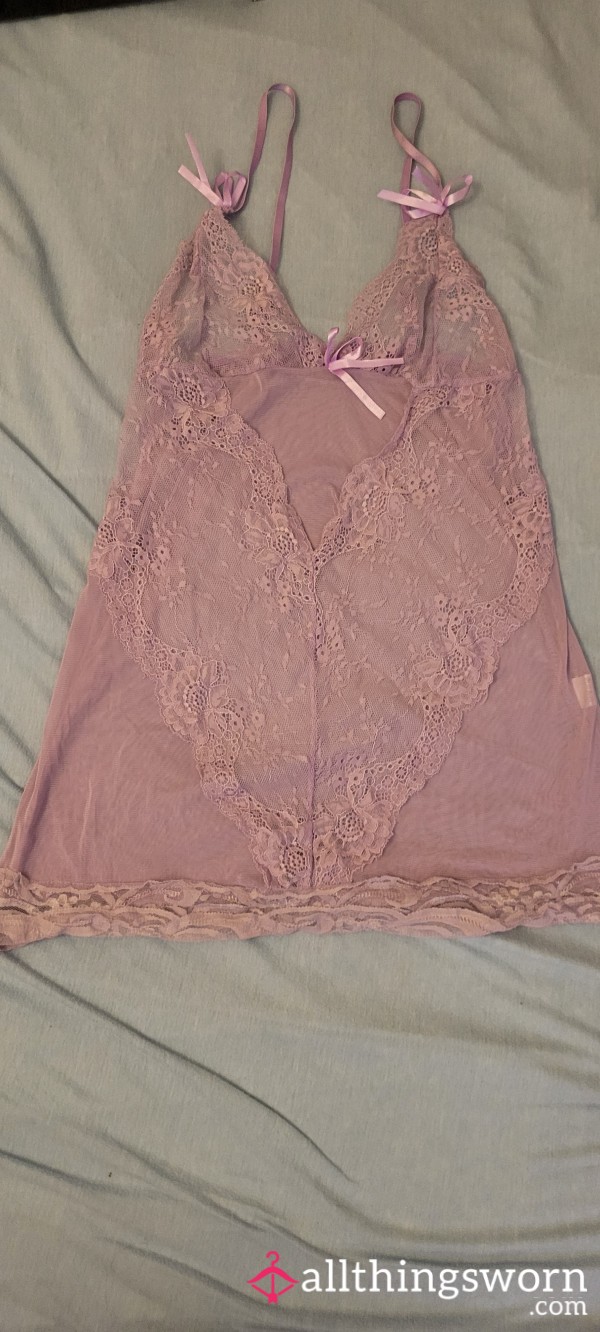 Purple See Through Teddy