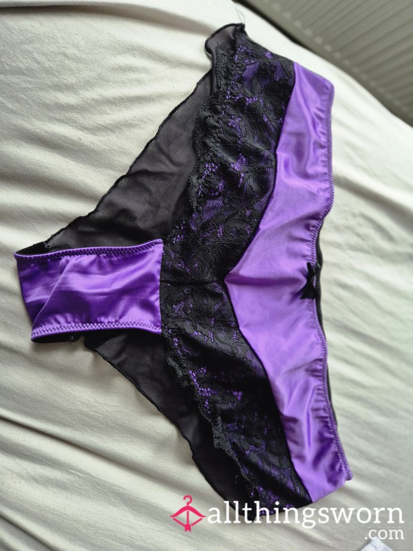 Purple Silk And Mesh