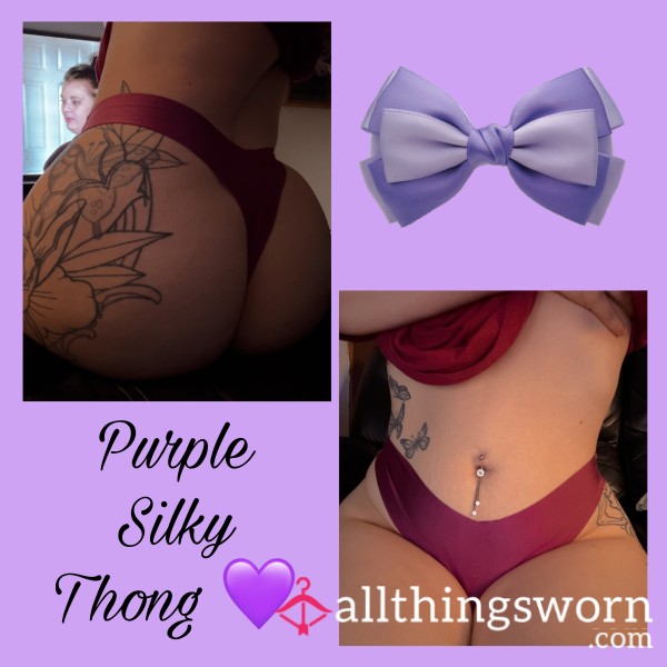 Purple Silky Thong ❤️