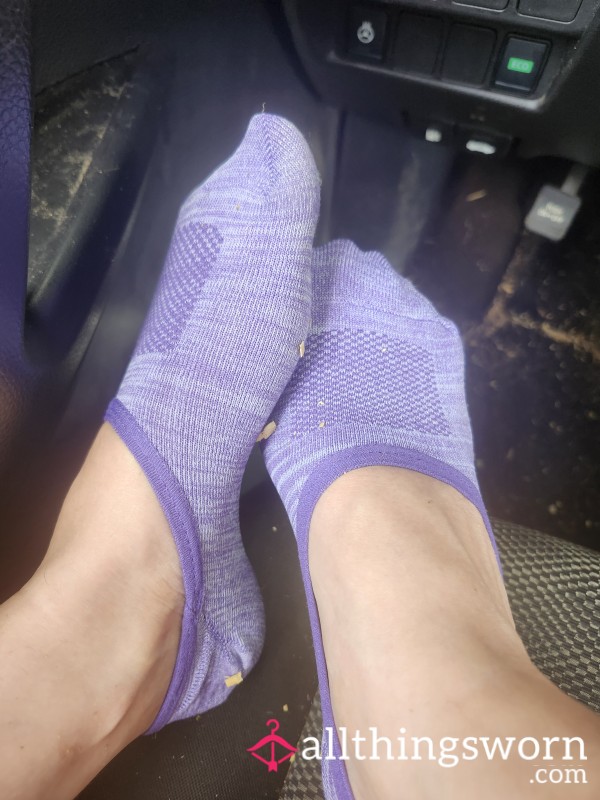 Purple Skechers No Show Socks