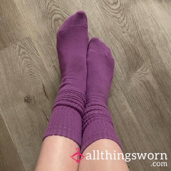 Purple Slouch Socks