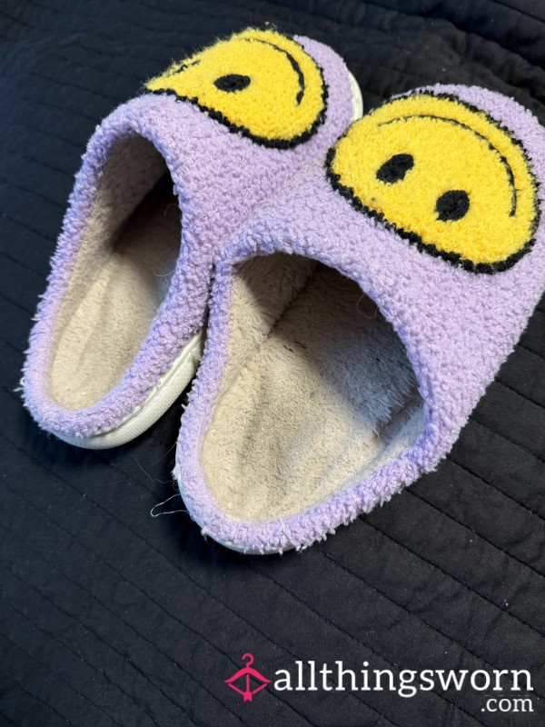 Purple🙂Smiley Slippers