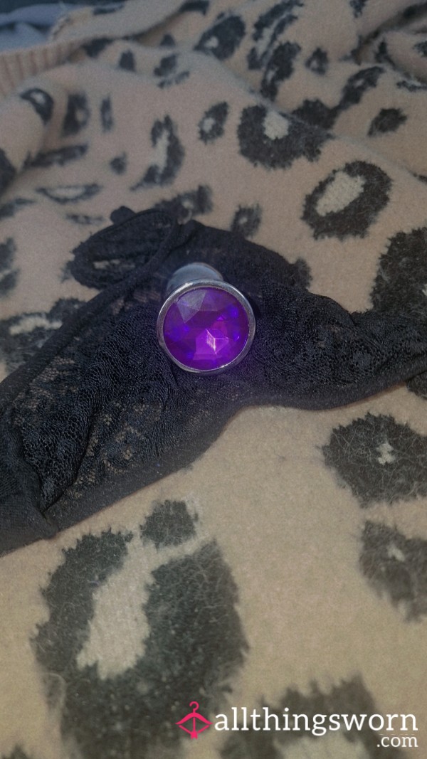 Purple Sparkling But Plug Inside Me For 3 Hours