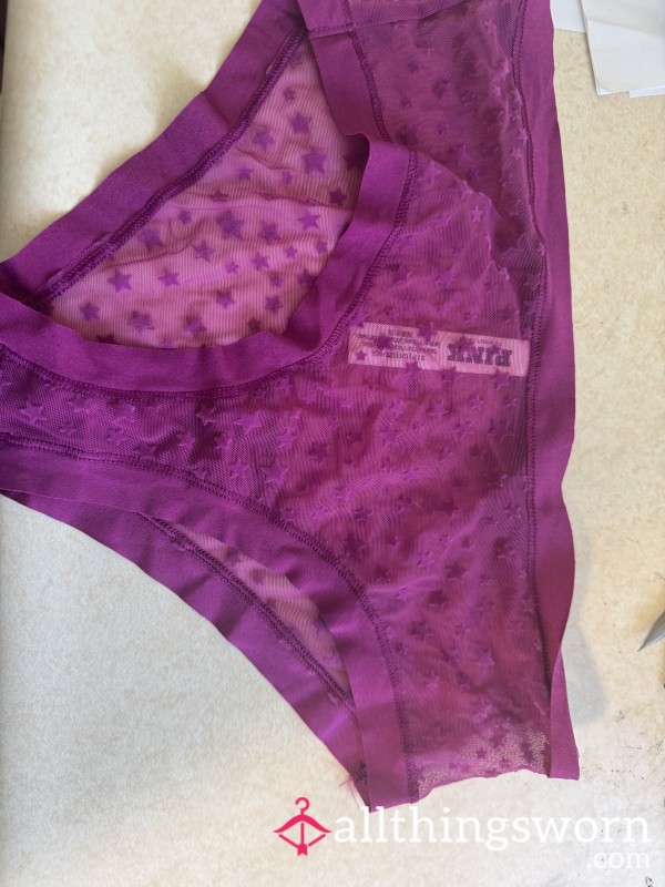 Purple Star Mesh Panties | Light, Sheer & Scented