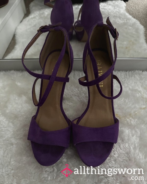Purple Stiletto Sandals