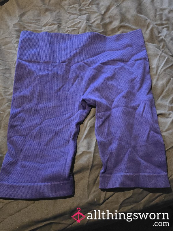 Purple Stretchy Gym Shorts