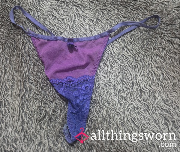 Purple Thong- 24 Hour Minimum Wear