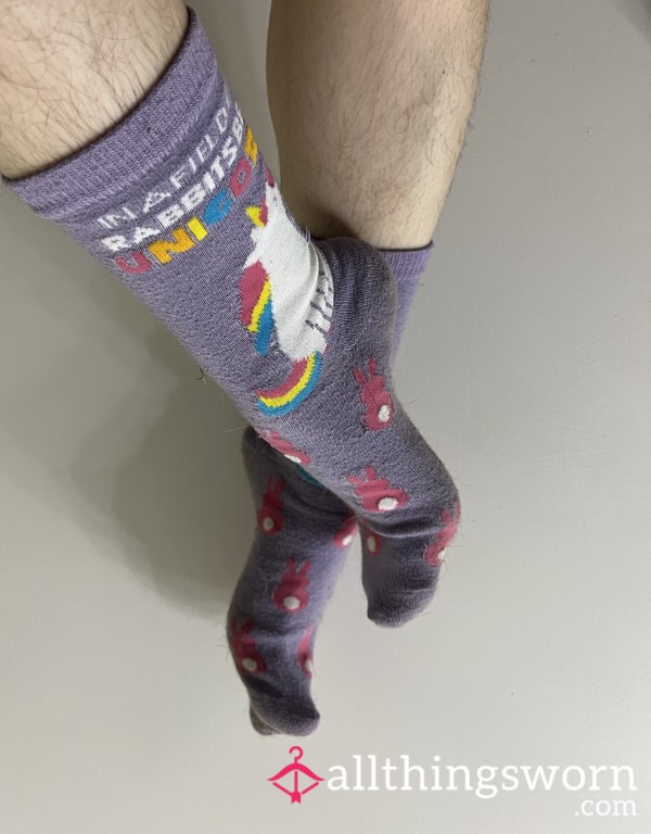 Purple Unicorn Socks - 6 -🧦 Only