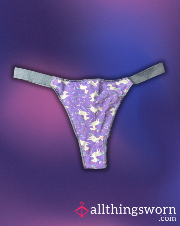 Purple Unicorn Thong