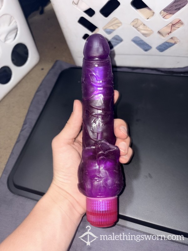 Purple Vibrating Di**o – Well Loved & Ready For More