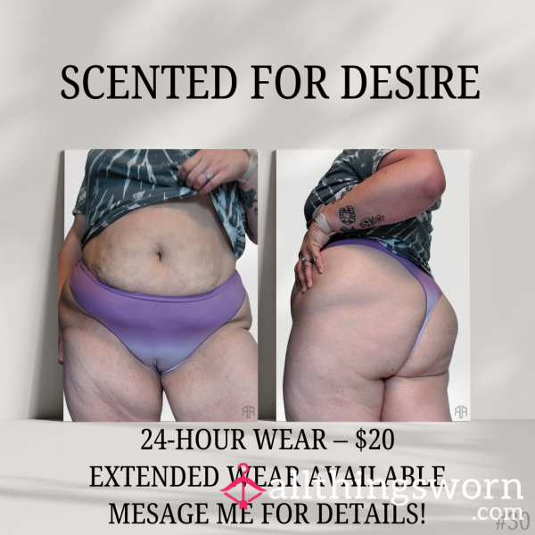 Worn Ombre Purple VS Thong – 24HR Scented Tease In Soft Gradient Lace
