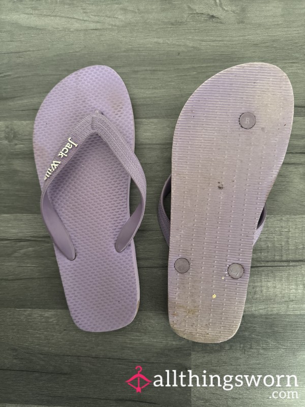 🩴💜Purple Well Worn Jack Wills Flip Flops