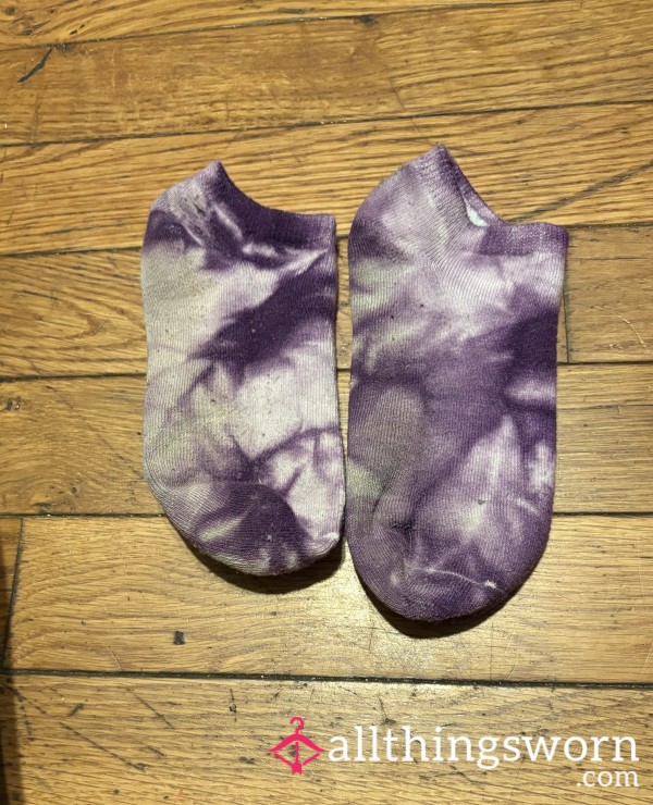 Purple & White Socks