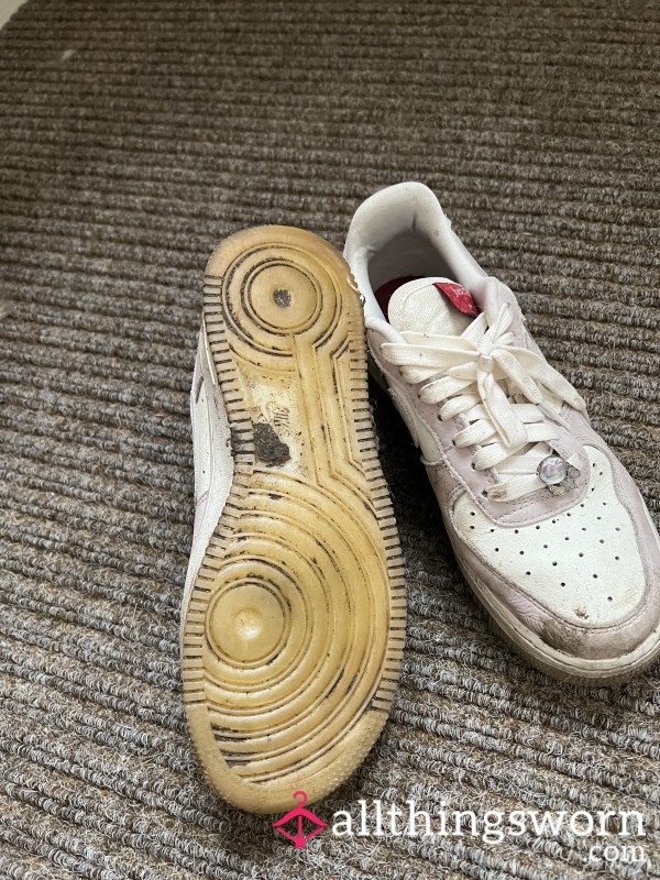 Purple & White Special Edition Nike Air Force One Size 4 UK