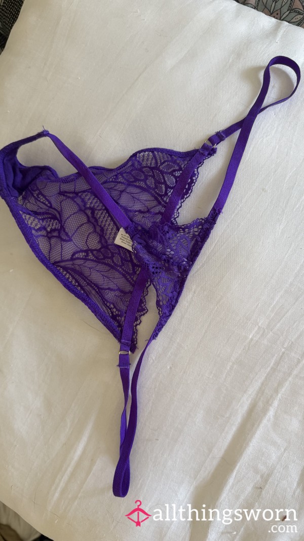 Purple Worn Thong
