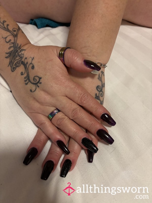 Purple/Black Nail Clippings