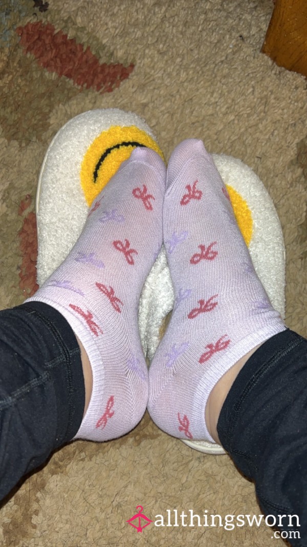 Purple/pink Bow Socks