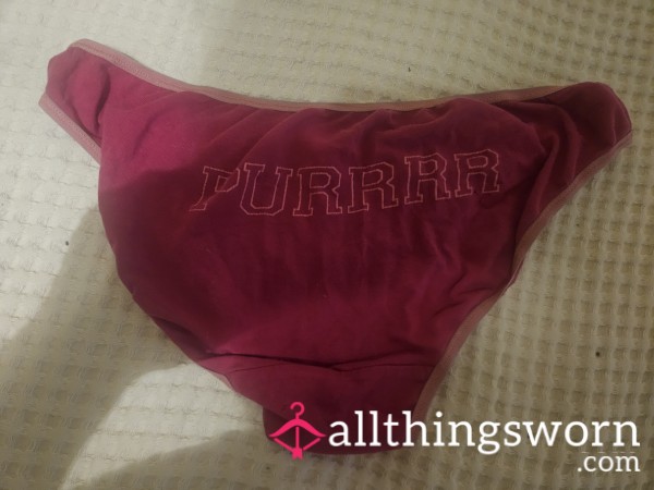 Purrrrr Pink Panties Large