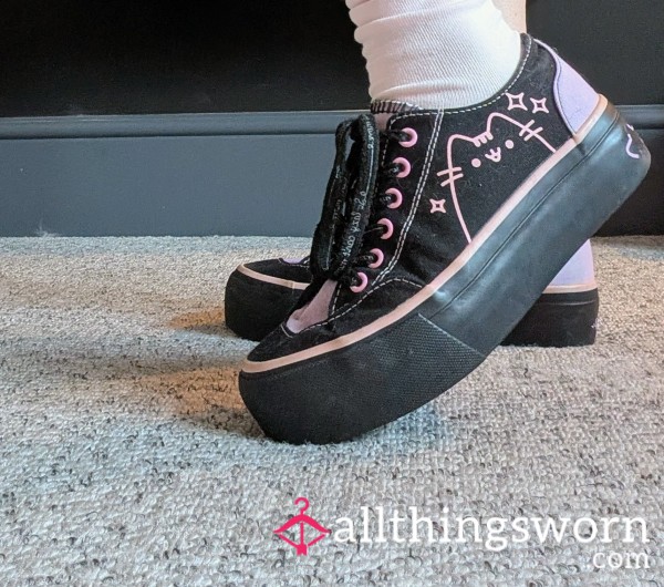 Pusheen Platform Shoes- Well Worn & Used