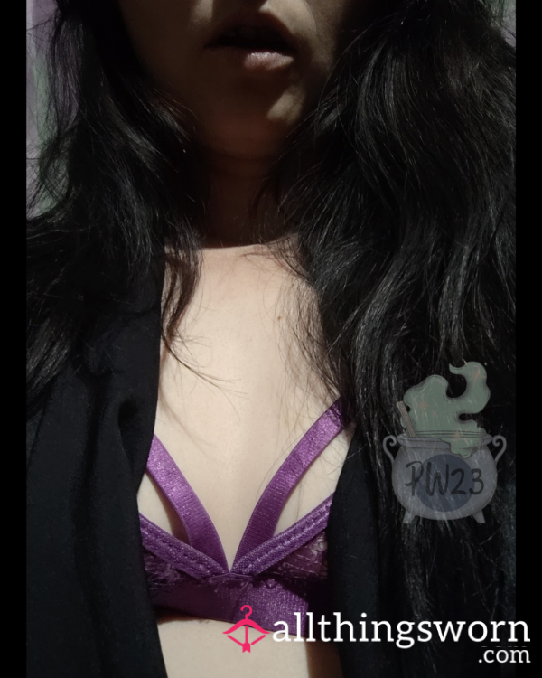 Pu**y Play In Purple Lingerie