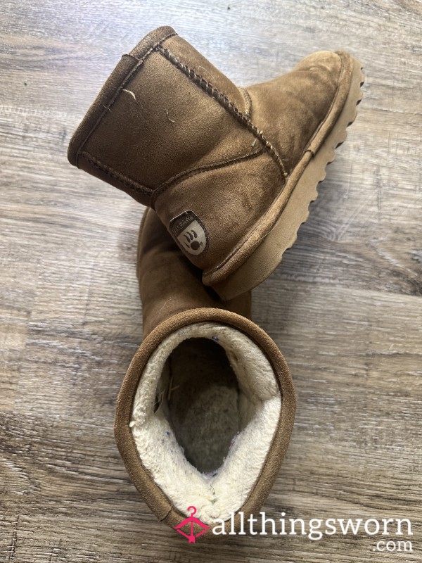 Putrid Brown Booties Worn With No Socks