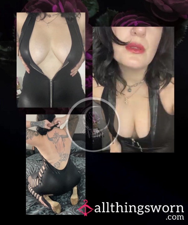 PVC Bodysuit, Heels, Tease & Play