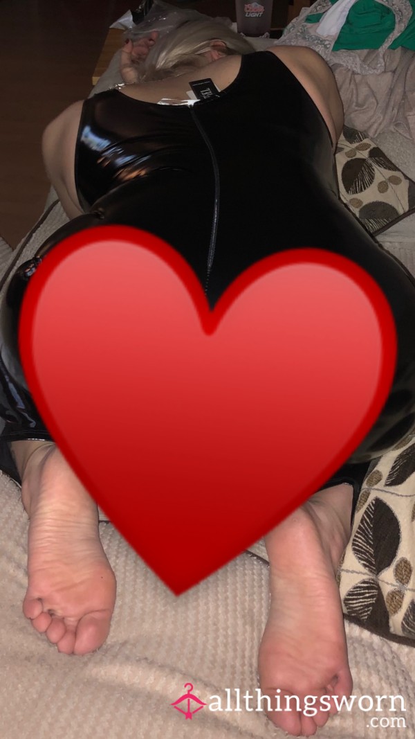 PVC Outfit Showing A**hole