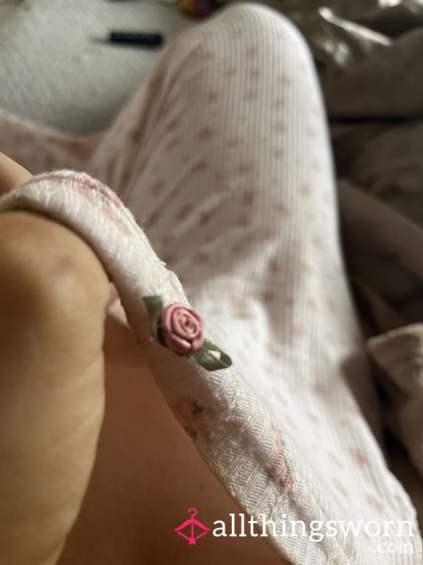 Pyjama Bottoms I Slept In And Been Marinating In Without Any Knickers On! 😈🫦👠⛓️💖