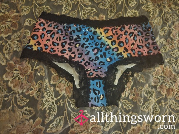 Rainbow Lace Cheetah Panties