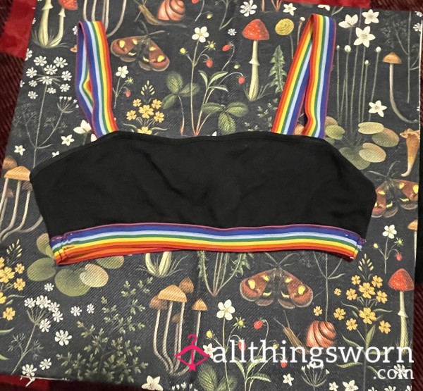 Cotton Rainbow Pride Sports Bra 🌈