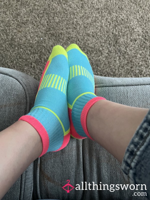 Rainbow Socks - 24 Hour Wear - Free Foot Video & Picture Included