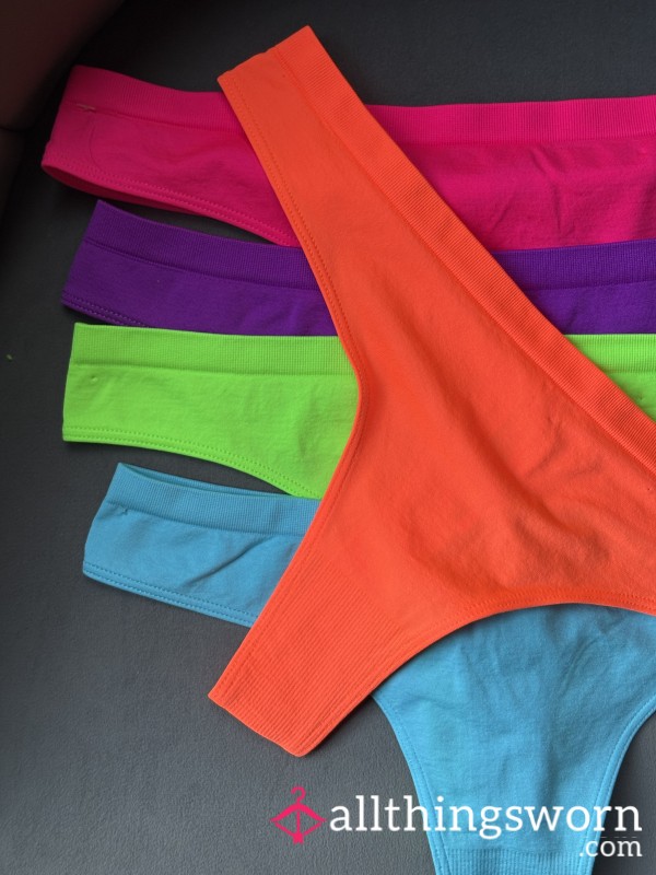 Rainbow Thongs - Super Soft & Stretchy - 48 Hour Wear