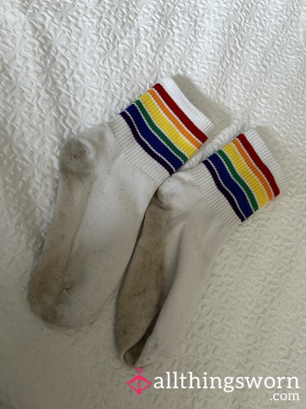 Rainbow White Socks🌈