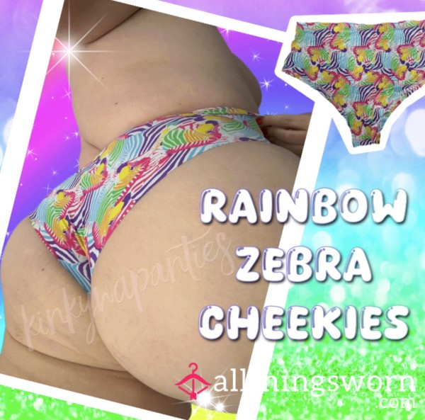 Rainbow Zebra Cheekies - Includes 48-hour Wear & U.S. Shipping