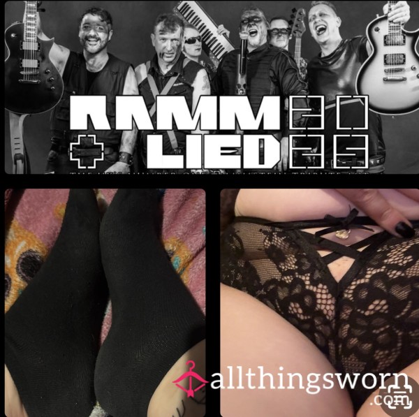Rammstein Tribute Knickers And Black Ankle Socks