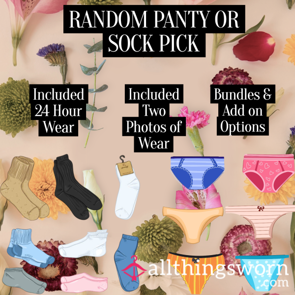 RANDOM WELL WORN PANTY OR WELL WORN SOCK PICK💋