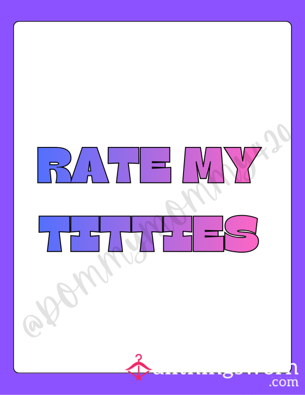 🌸 Rate My Tits 🌸