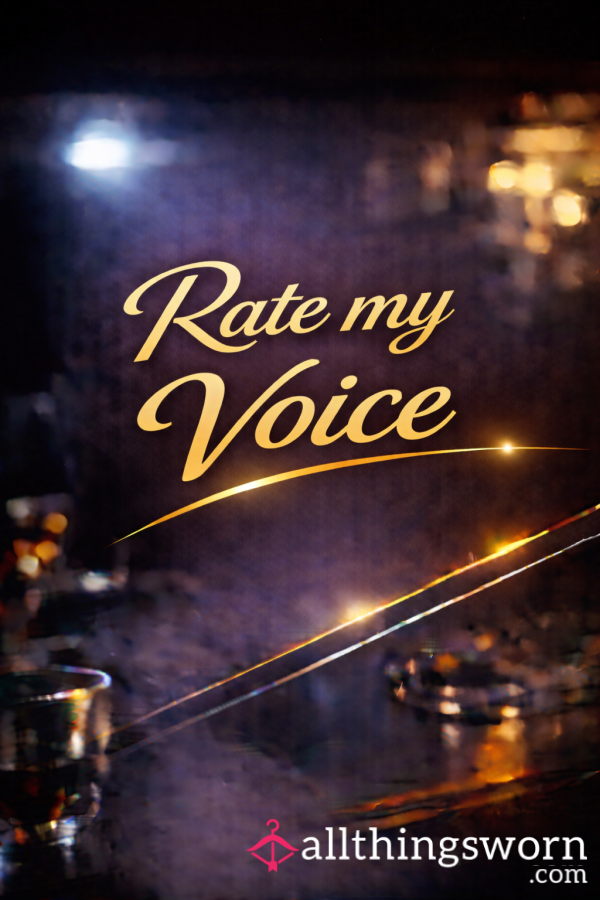 Rate My Voice - The Teasing Seductive Goddess Voice 😜