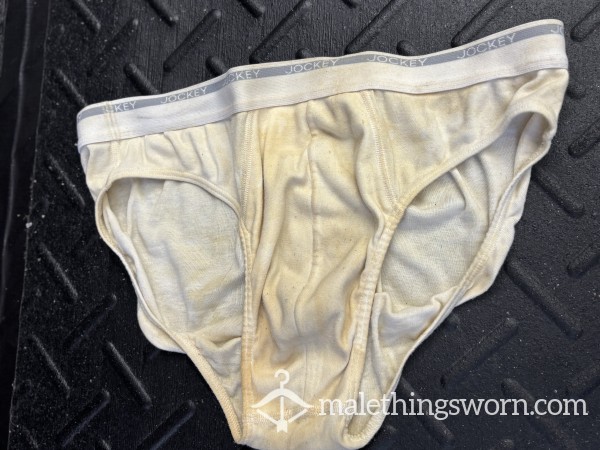 Raunchy Stained Briefs With Cheese