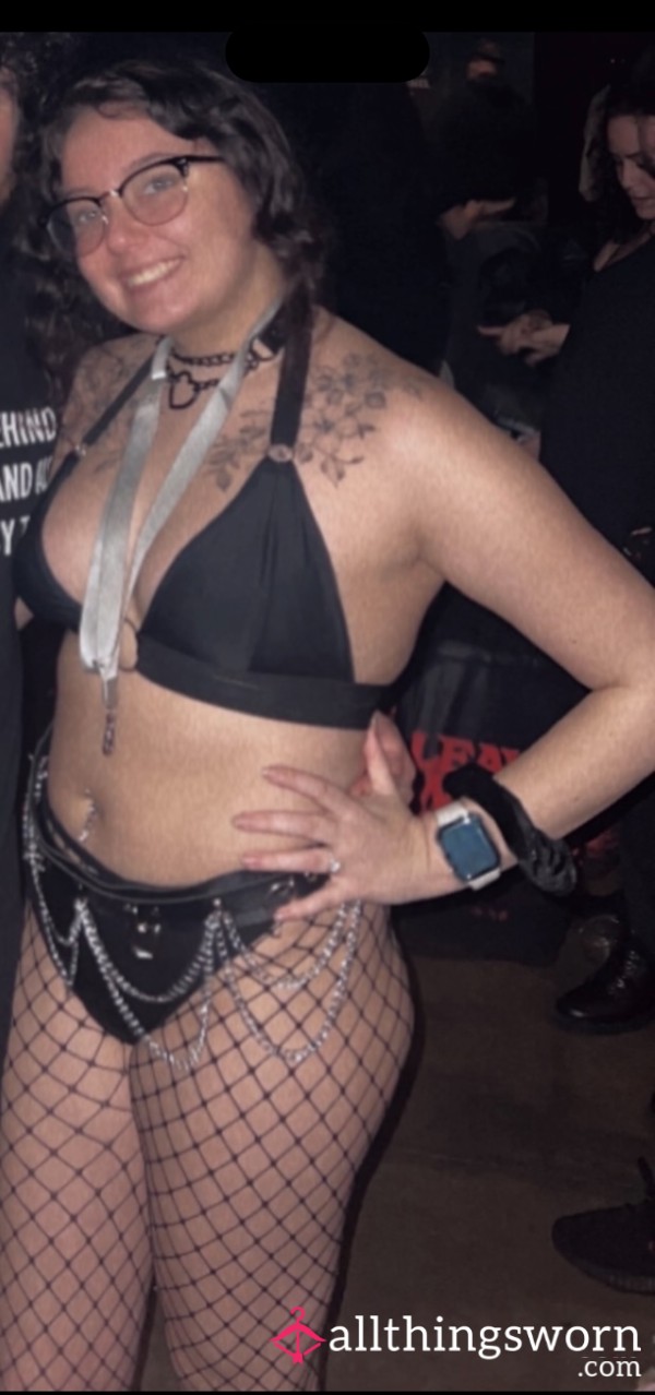 Very Sweaty Used Fishnets Worn To A Ton Of Raves/festival