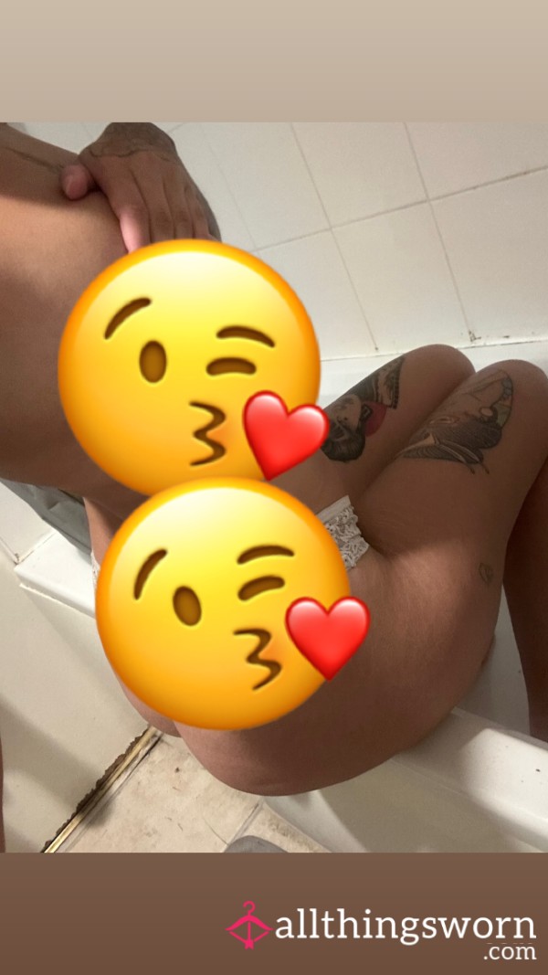 Ready For A Bath! White Thong Images