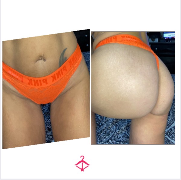 VS Orange Lace Thong