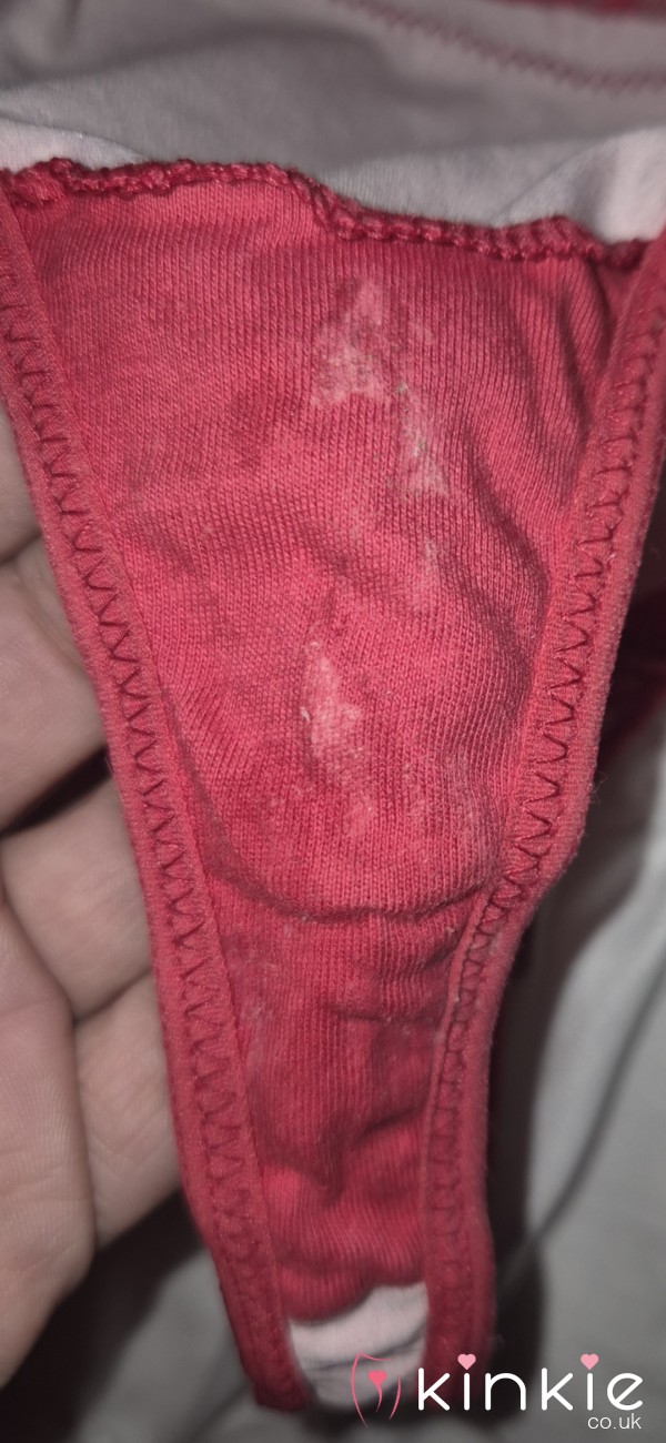 SOLD!! READY TO POST RED SATIN THONGS